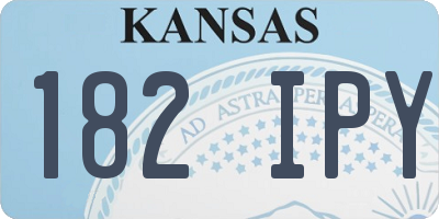 KS license plate 182IPY