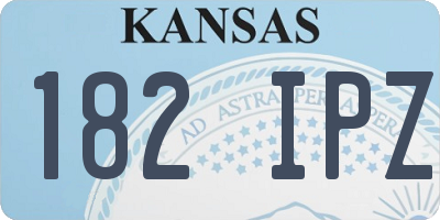 KS license plate 182IPZ