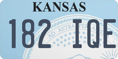 KS license plate 182IQE