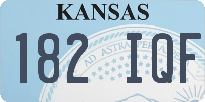 KS license plate 182IQF