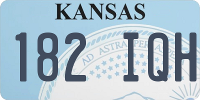 KS license plate 182IQH
