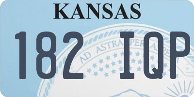 KS license plate 182IQP