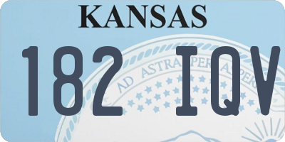 KS license plate 182IQV
