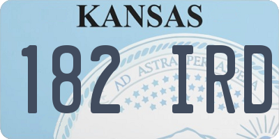 KS license plate 182IRD