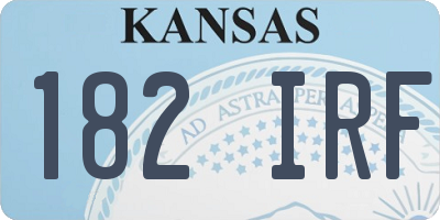 KS license plate 182IRF