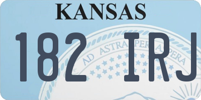 KS license plate 182IRJ