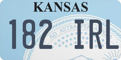 KS license plate 182IRL