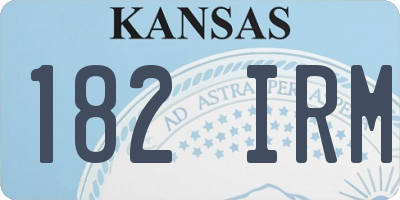 KS license plate 182IRM