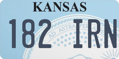 KS license plate 182IRN