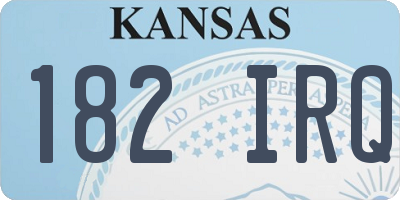 KS license plate 182IRQ