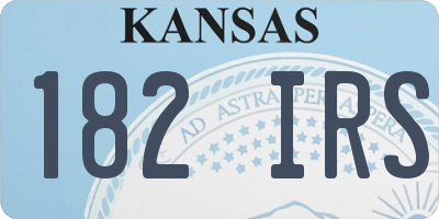 KS license plate 182IRS