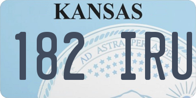 KS license plate 182IRU