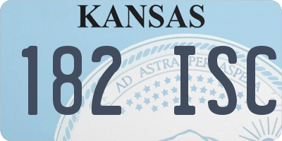KS license plate 182ISC