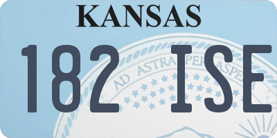 KS license plate 182ISE