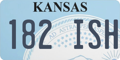 KS license plate 182ISH