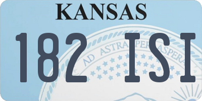 KS license plate 182ISI