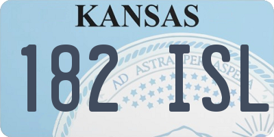 KS license plate 182ISL