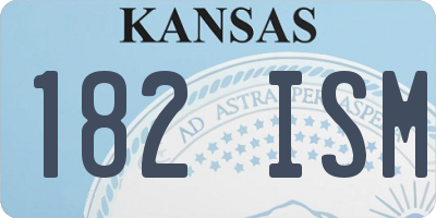 KS license plate 182ISM