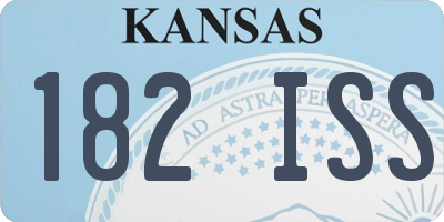 KS license plate 182ISS