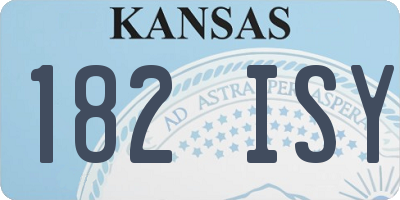 KS license plate 182ISY