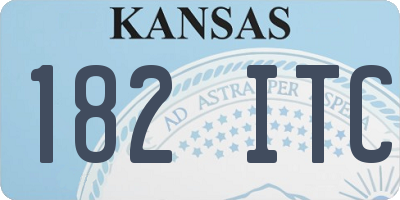 KS license plate 182ITC
