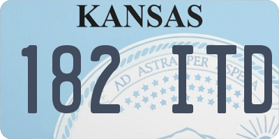 KS license plate 182ITD
