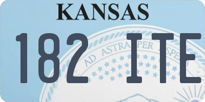 KS license plate 182ITE