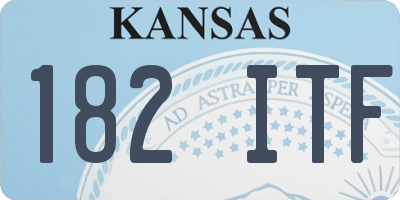 KS license plate 182ITF