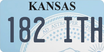 KS license plate 182ITH