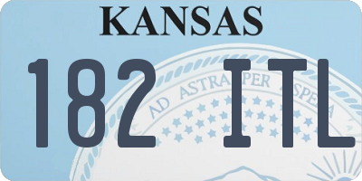 KS license plate 182ITL