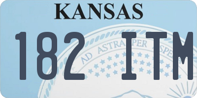 KS license plate 182ITM