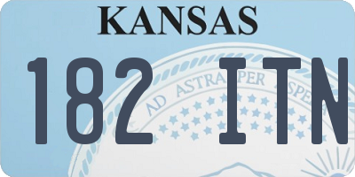 KS license plate 182ITN