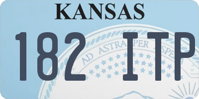 KS license plate 182ITP