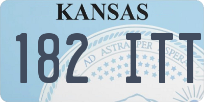 KS license plate 182ITT