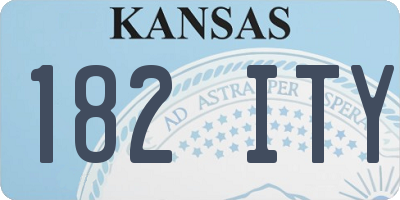 KS license plate 182ITY
