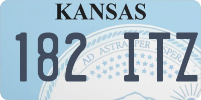 KS license plate 182ITZ