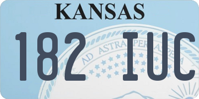 KS license plate 182IUC