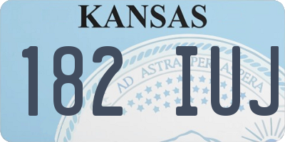 KS license plate 182IUJ
