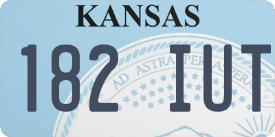 KS license plate 182IUT