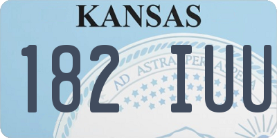 KS license plate 182IUU
