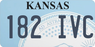 KS license plate 182IVC