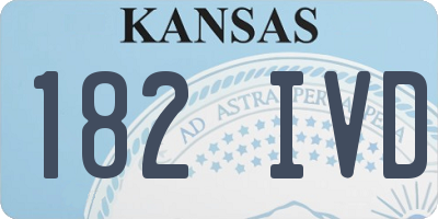 KS license plate 182IVD