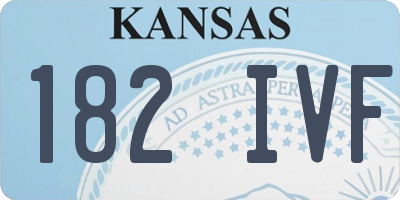 KS license plate 182IVF