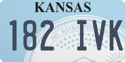 KS license plate 182IVK