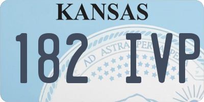 KS license plate 182IVP