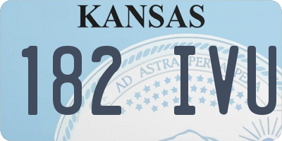 KS license plate 182IVU