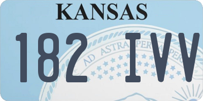 KS license plate 182IVV