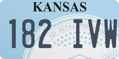 KS license plate 182IVW