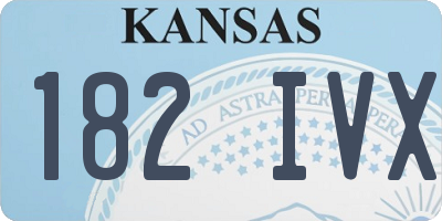 KS license plate 182IVX