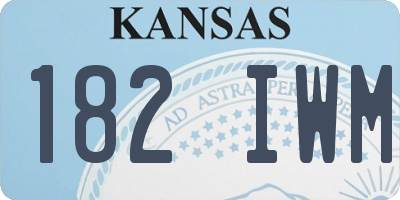 KS license plate 182IWM